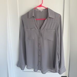 Express Light Gray Portofino Shirt